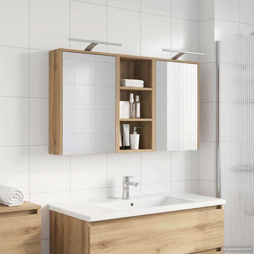vidaXL Bathroom Cabinet Set 3 pcs 116 x 16 x 62.5 cm Engineered wood