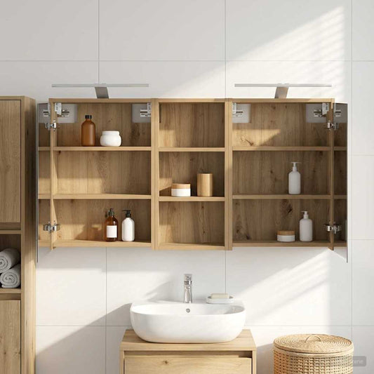 vidaXL Bathroom Cabinet Set 3 pcs 116 x 16 x 62.5 cm Engineered wood