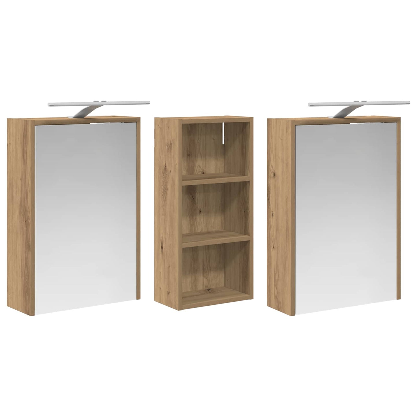 vidaXL Bathroom Cabinet Set 3 pcs 116 x 16 x 62.5 cm Engineered wood