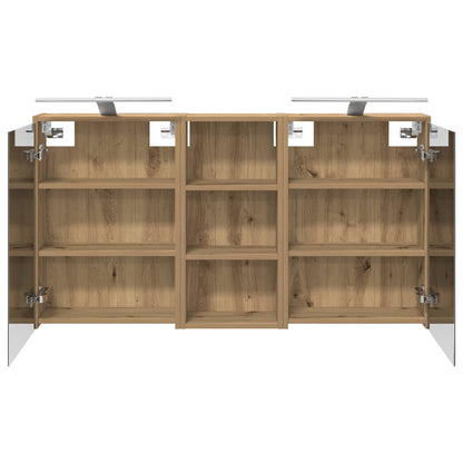 vidaXL Bathroom Cabinet Set 3 pcs 116 x 16 x 62.5 cm Engineered wood