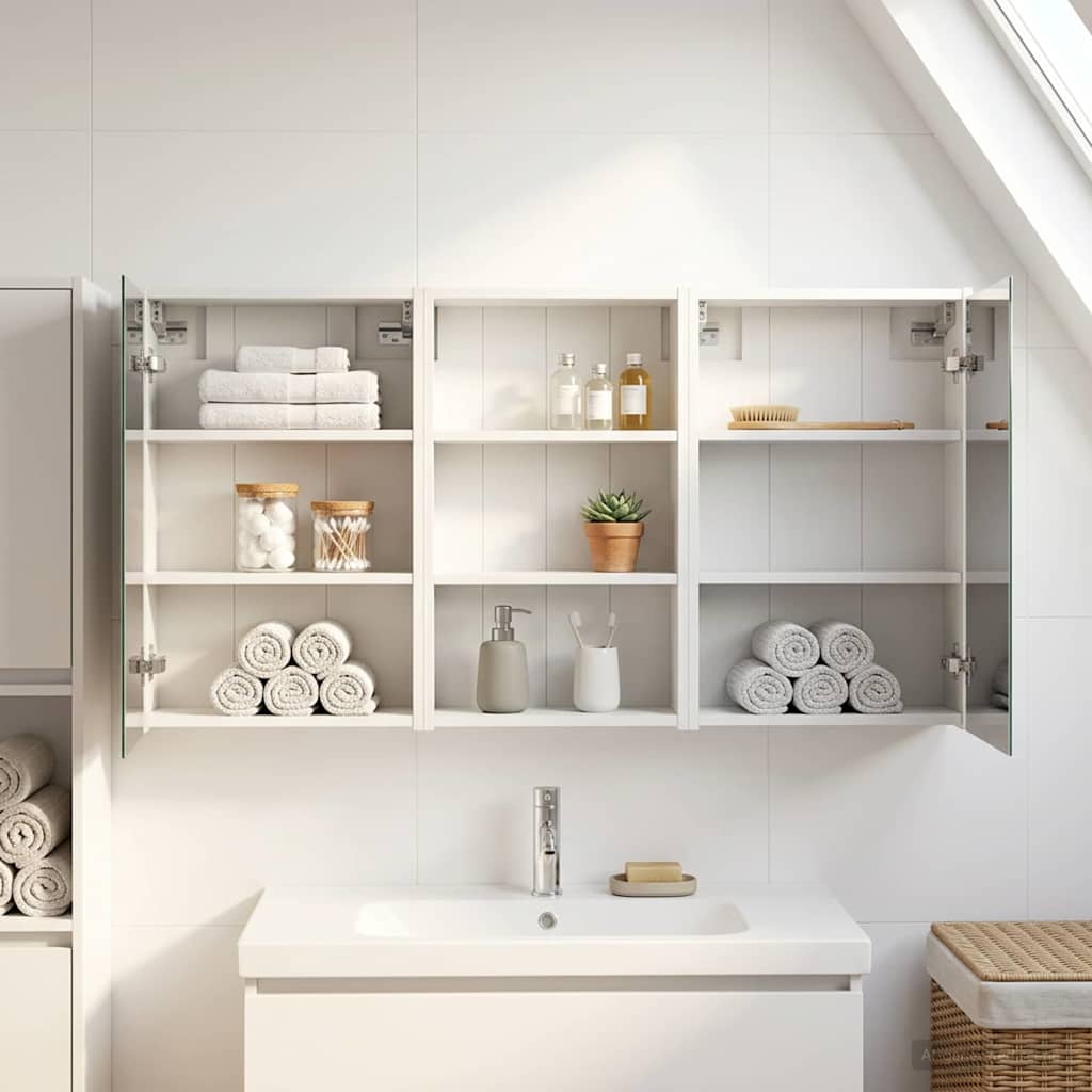 vidaXL Bathroom Cabinet Set 3 pcs 126 x 16 x 62.5 cm Engineered wood