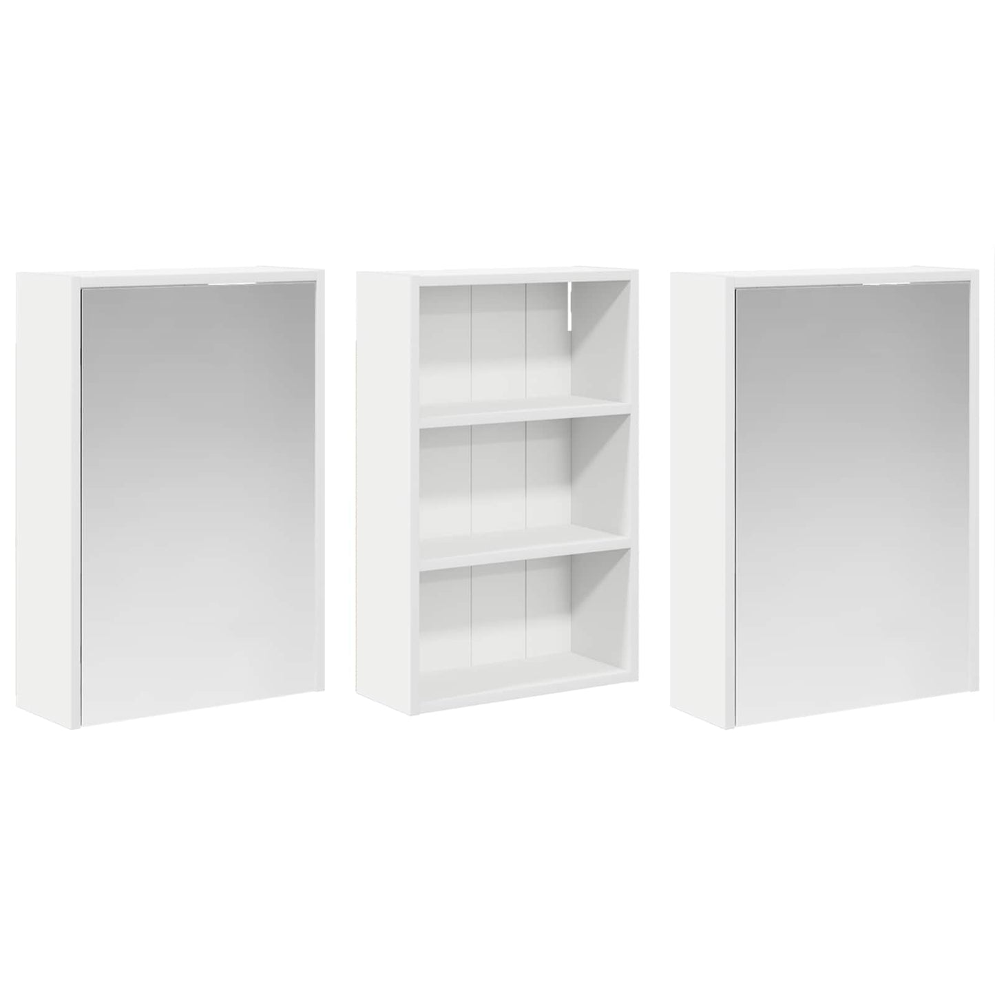 vidaXL Bathroom Cabinet Set 3 pcs 126 x 16 x 62.5 cm Engineered wood