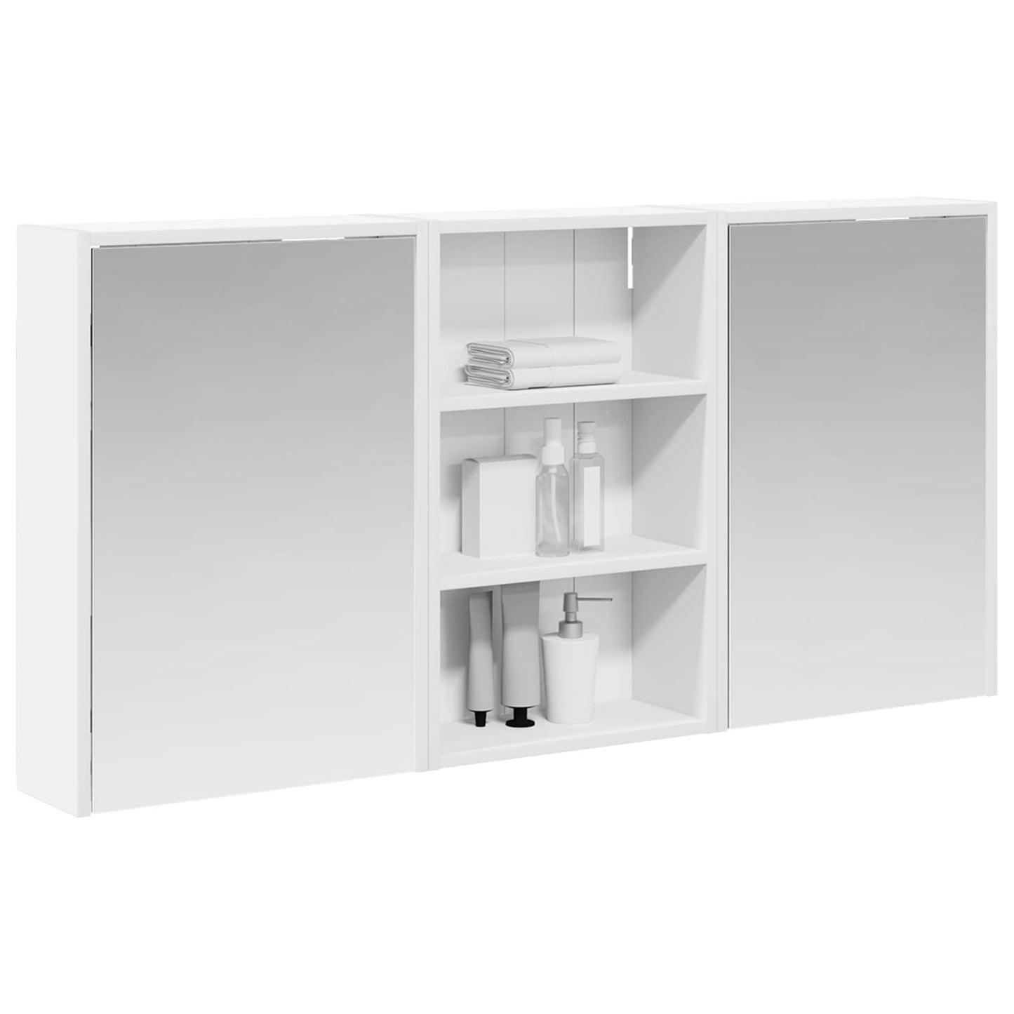 vidaXL Bathroom Cabinet Set 3 pcs 126 x 16 x 62.5 cm Engineered wood