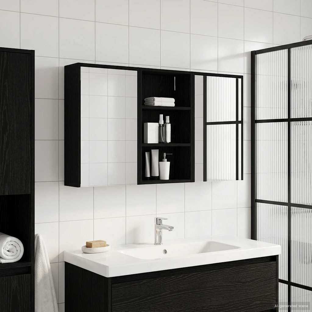 vidaXL Bathroom Cabinet Set 3 pcs 126 x 16 x 62.5 cm Engineered wood