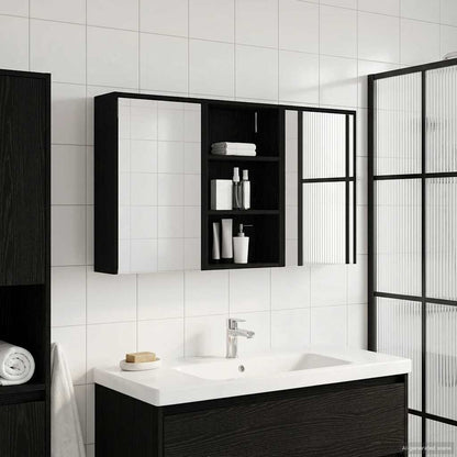 vidaXL Bathroom Cabinet Set 3 pcs 126 x 16 x 62.5 cm Engineered wood