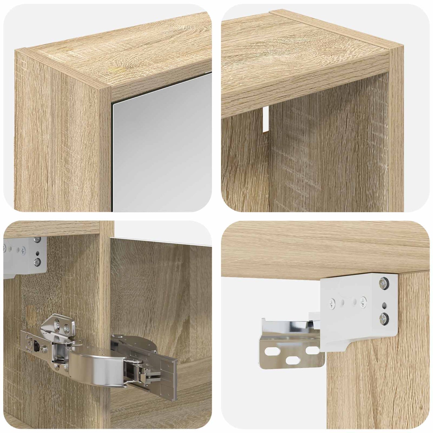 vidaXL Bathroom Cabinet Set 3 pcs 126 x 16 x 62.5 cm Engineered wood