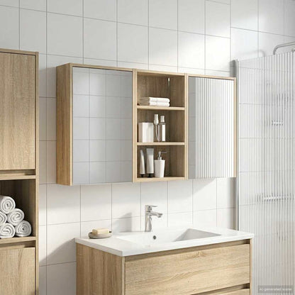 vidaXL Bathroom Cabinet Set 3 pcs 126 x 16 x 62.5 cm Engineered wood