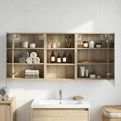vidaXL Bathroom Cabinet Set 3 pcs 126 x 16 x 62.5 cm Engineered wood