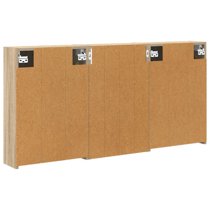vidaXL Bathroom Cabinet Set 3 pcs 126 x 16 x 62.5 cm Engineered wood