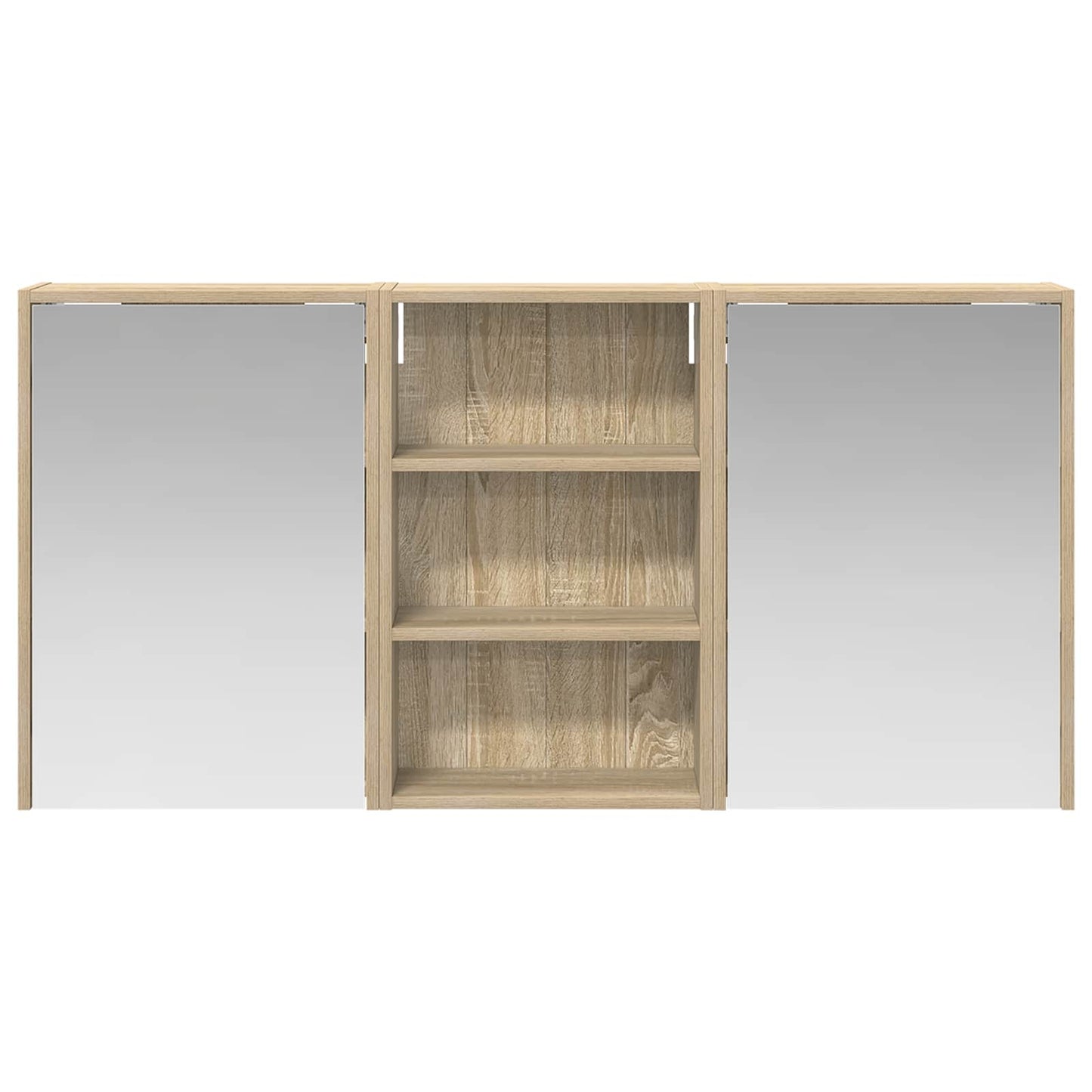 vidaXL Bathroom Cabinet Set 3 pcs 126 x 16 x 62.5 cm Engineered wood