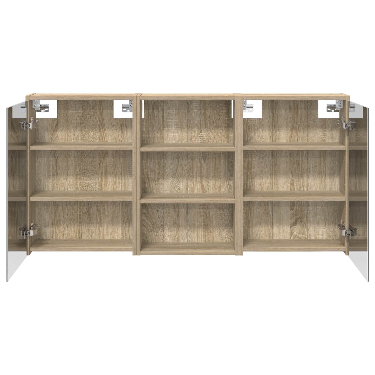 vidaXL Bathroom Cabinet Set 3 pcs 126 x 16 x 62.5 cm Engineered wood