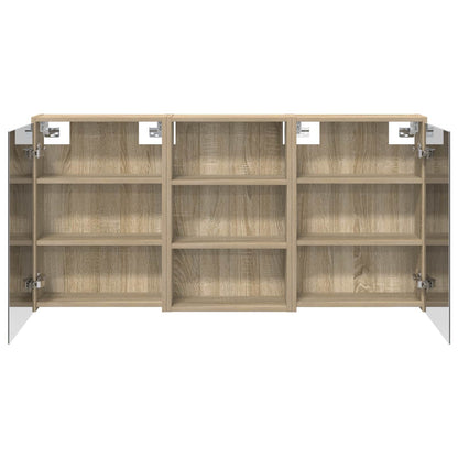 vidaXL Bathroom Cabinet Set 3 pcs 126 x 16 x 62.5 cm Engineered wood