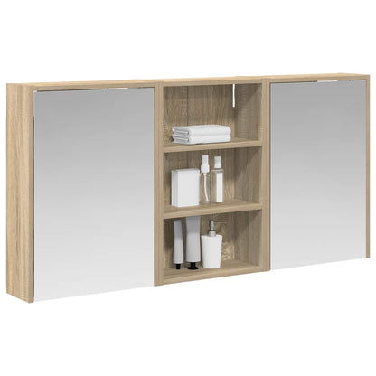 vidaXL Bathroom Cabinet Set 3 pcs 126 x 16 x 62.5 cm Engineered wood