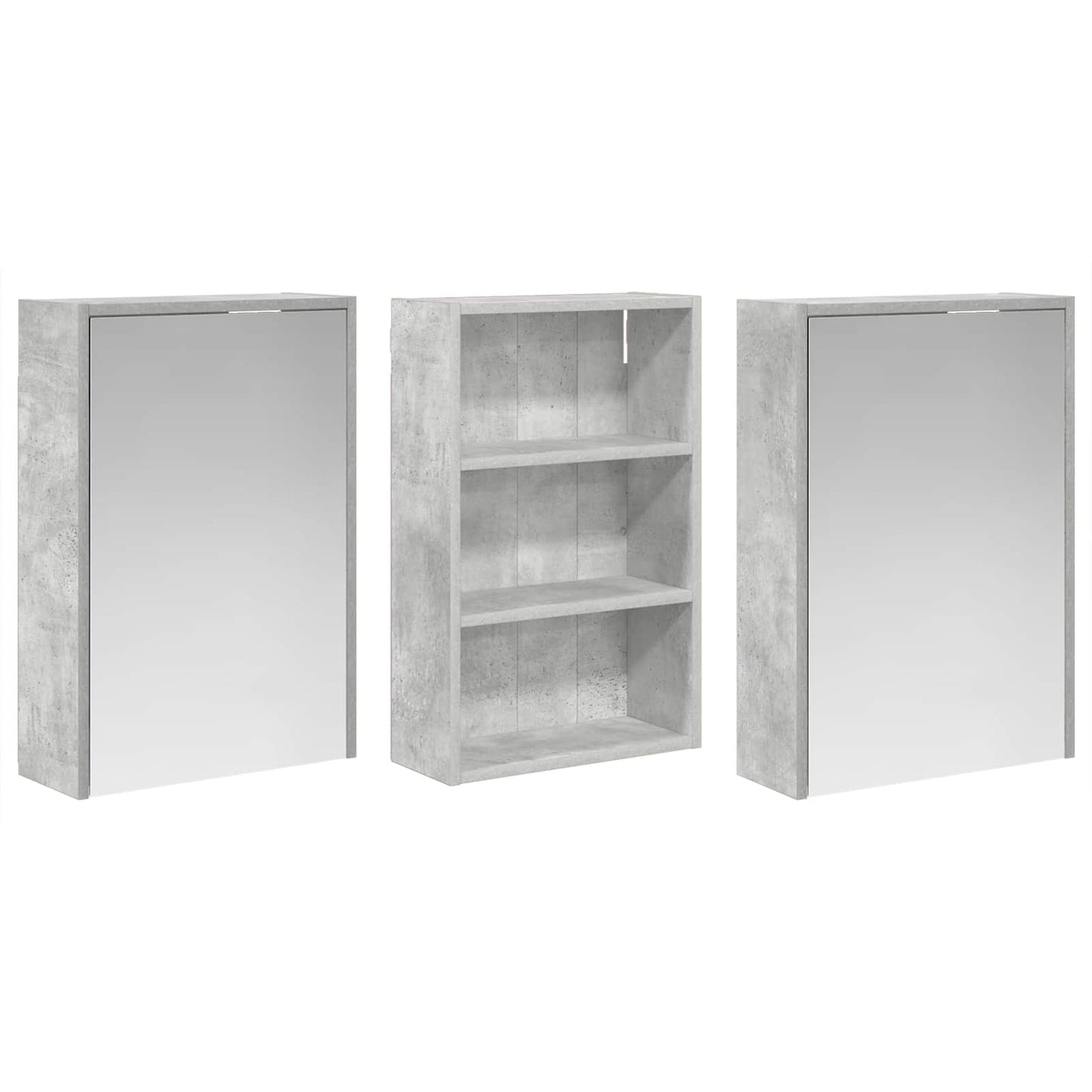 vidaXL Bathroom Cabinet Set 3 pcs 126 x 16 x 62.5 cm Engineered wood