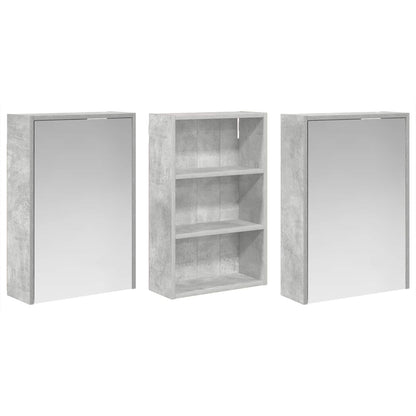 vidaXL Bathroom Cabinet Set 3 pcs 126 x 16 x 62.5 cm Engineered wood