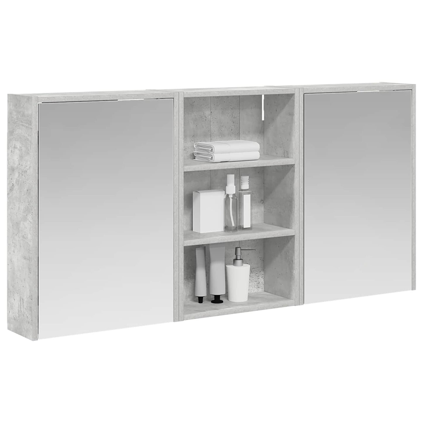 vidaXL Bathroom Cabinet Set 3 pcs 126 x 16 x 62.5 cm Engineered wood