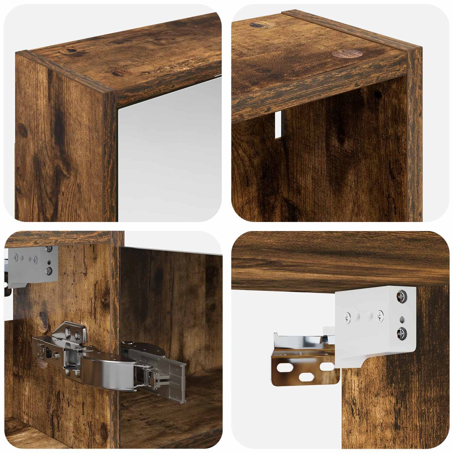 vidaXL Bathroom Cabinet Set 3 pcs 126 x 16 x 62.5 cm Engineered wood