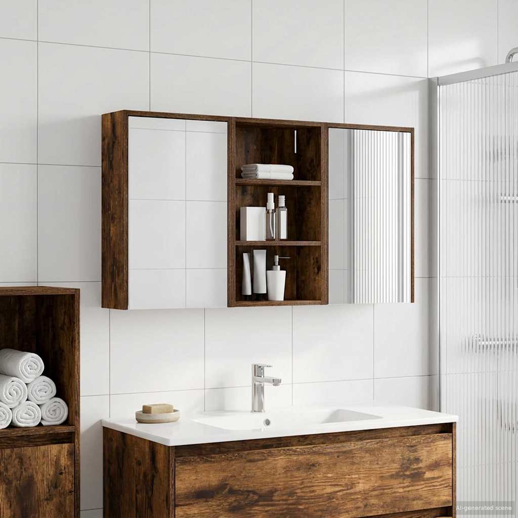 vidaXL Bathroom Cabinet Set 3 pcs 126 x 16 x 62.5 cm Engineered wood