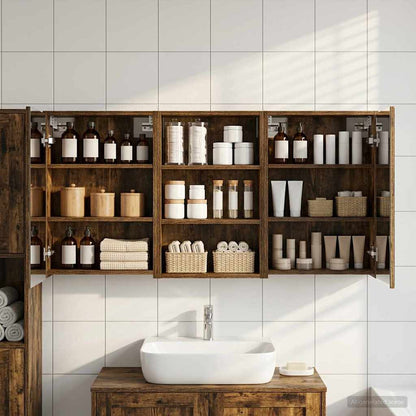 vidaXL Bathroom Cabinet Set 3 pcs 126 x 16 x 62.5 cm Engineered wood
