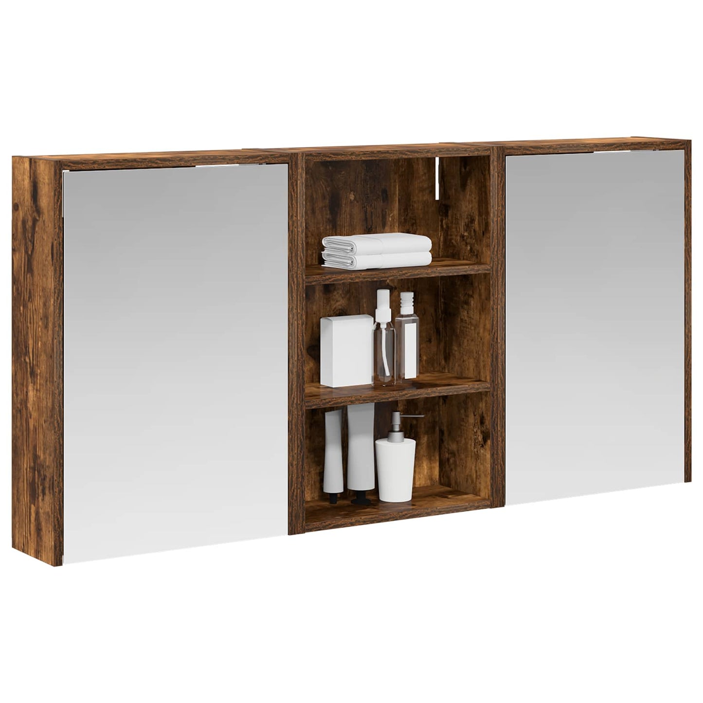 vidaXL Bathroom Cabinet Set 3 pcs 126 x 16 x 62.5 cm Engineered wood