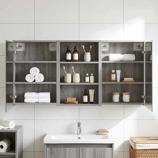 vidaXL Bathroom Cabinet Set 3 pcs 126 x 16 x 62.5 cm Engineered wood