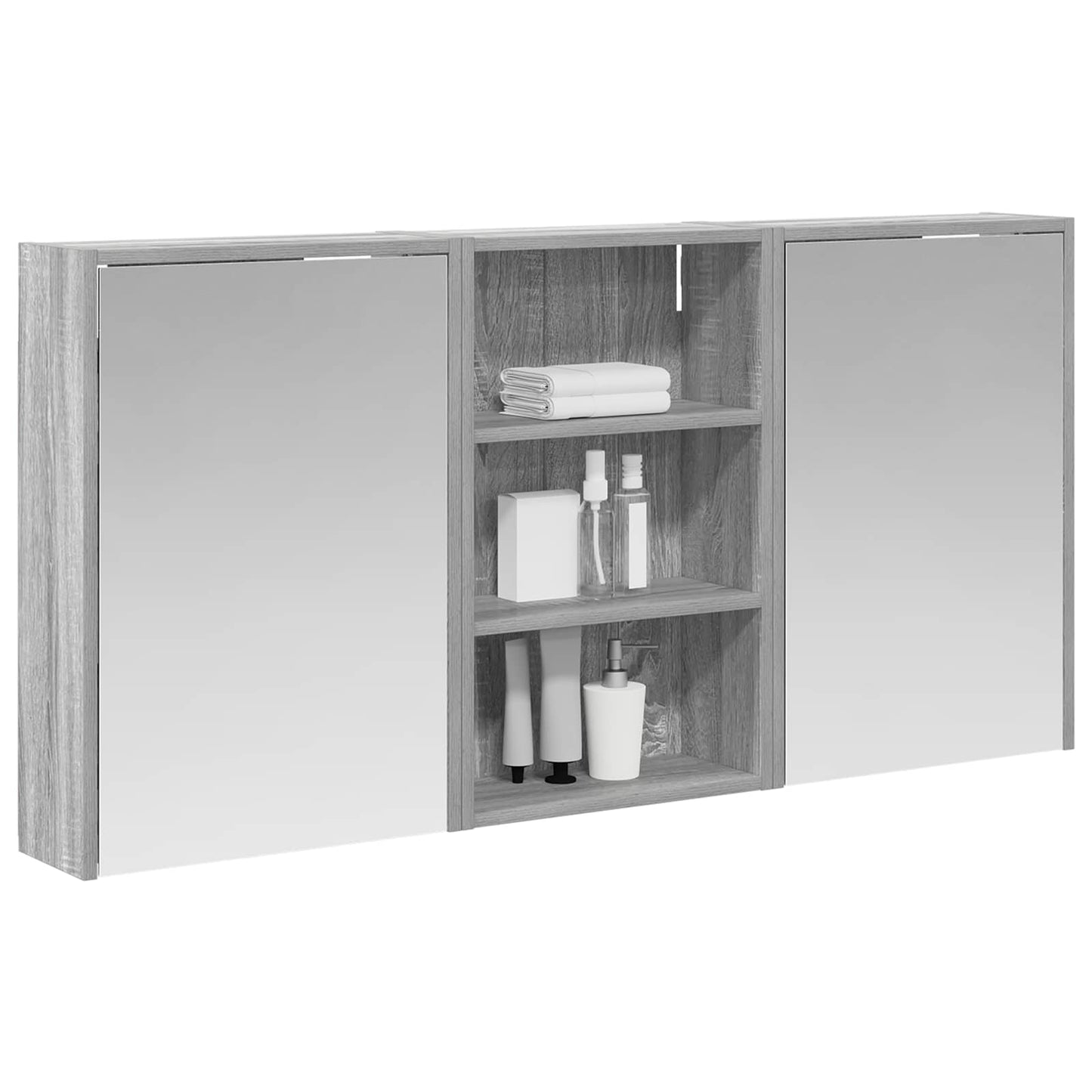 vidaXL Bathroom Cabinet Set 3 pcs 126 x 16 x 62.5 cm Engineered wood