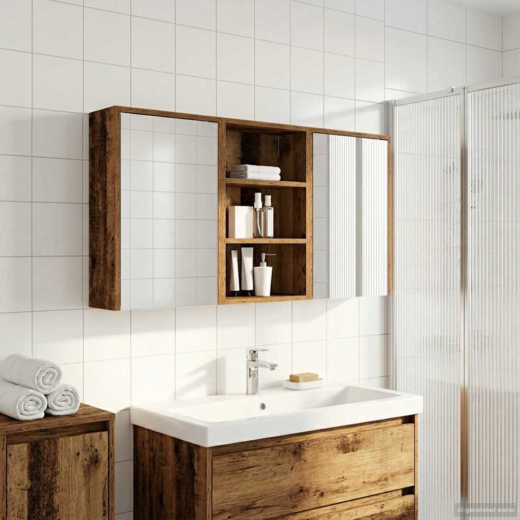 vidaXL Bathroom Cabinet Set 3 pcs 126 x 16 x 62.5 cm Engineered wood