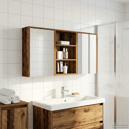 vidaXL Bathroom Cabinet Set 3 pcs 126 x 16 x 62.5 cm Engineered wood