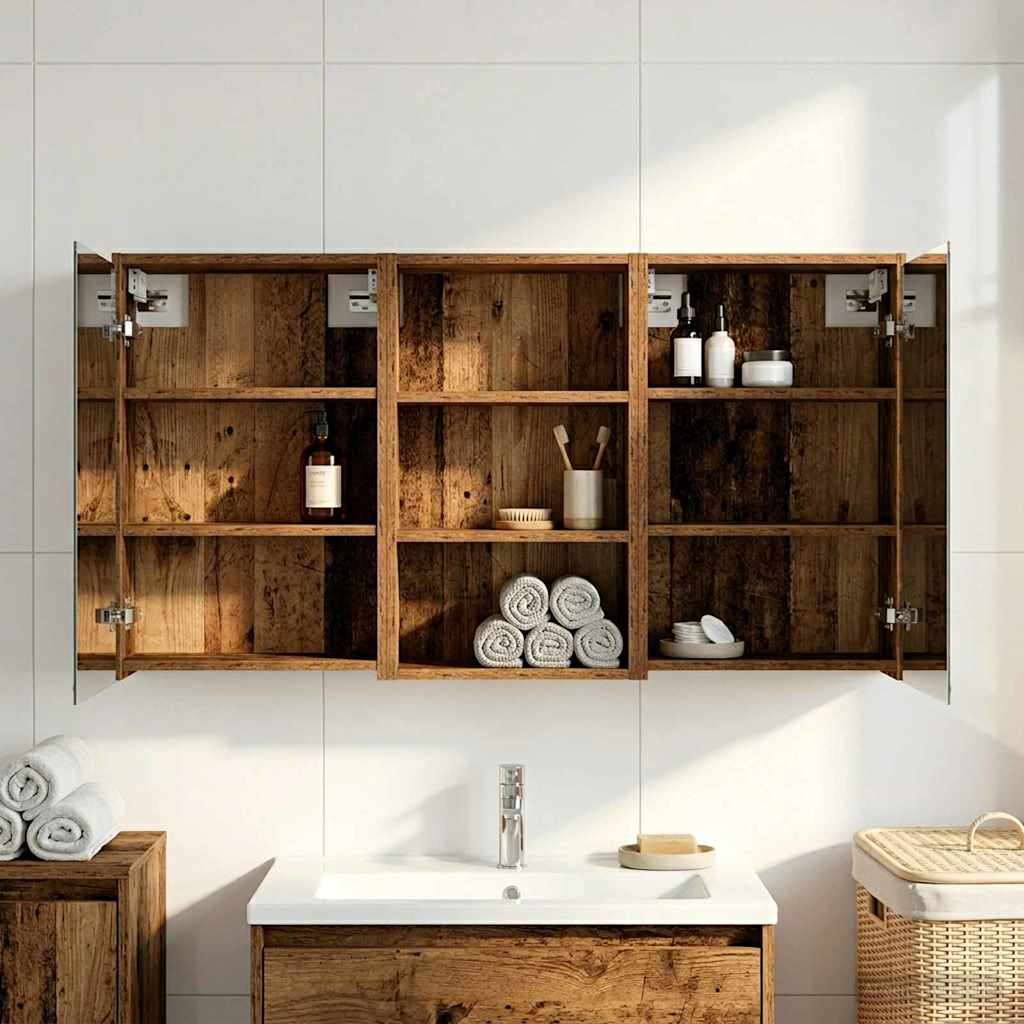 vidaXL Bathroom Cabinet Set 3 pcs 126 x 16 x 62.5 cm Engineered wood