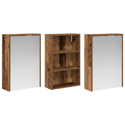 vidaXL Bathroom Cabinet Set 3 pcs 126 x 16 x 62.5 cm Engineered wood
