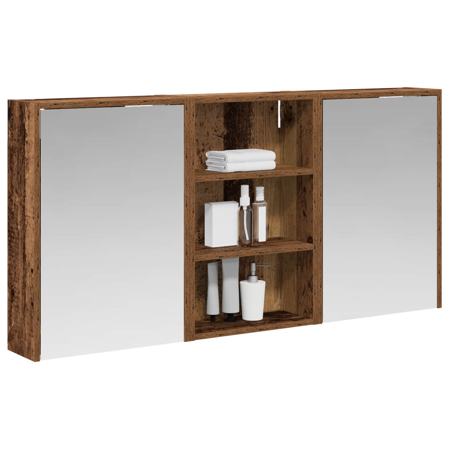 vidaXL Bathroom Cabinet Set 3 pcs 126 x 16 x 62.5 cm Engineered wood
