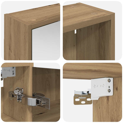 vidaXL Bathroom Cabinet Set 3 pcs 126 x 16 x 62.5 cm Engineered wood