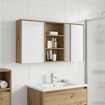 vidaXL Bathroom Cabinet Set 3 pcs 126 x 16 x 62.5 cm Engineered wood