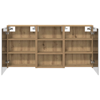vidaXL Bathroom Cabinet Set 3 pcs 126 x 16 x 62.5 cm Engineered wood