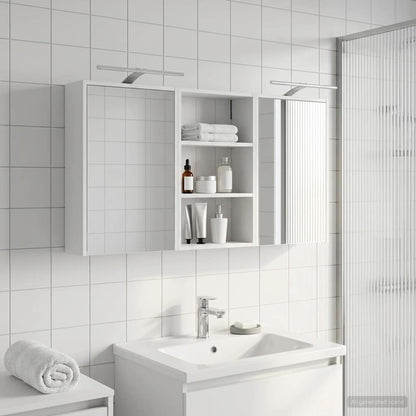 vidaXL Bathroom Cabinet Set 3 pcs 126 x 16 x 62.5 cm Engineered wood