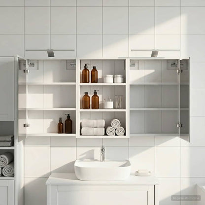 vidaXL Bathroom Cabinet Set 3 pcs 126 x 16 x 62.5 cm Engineered wood