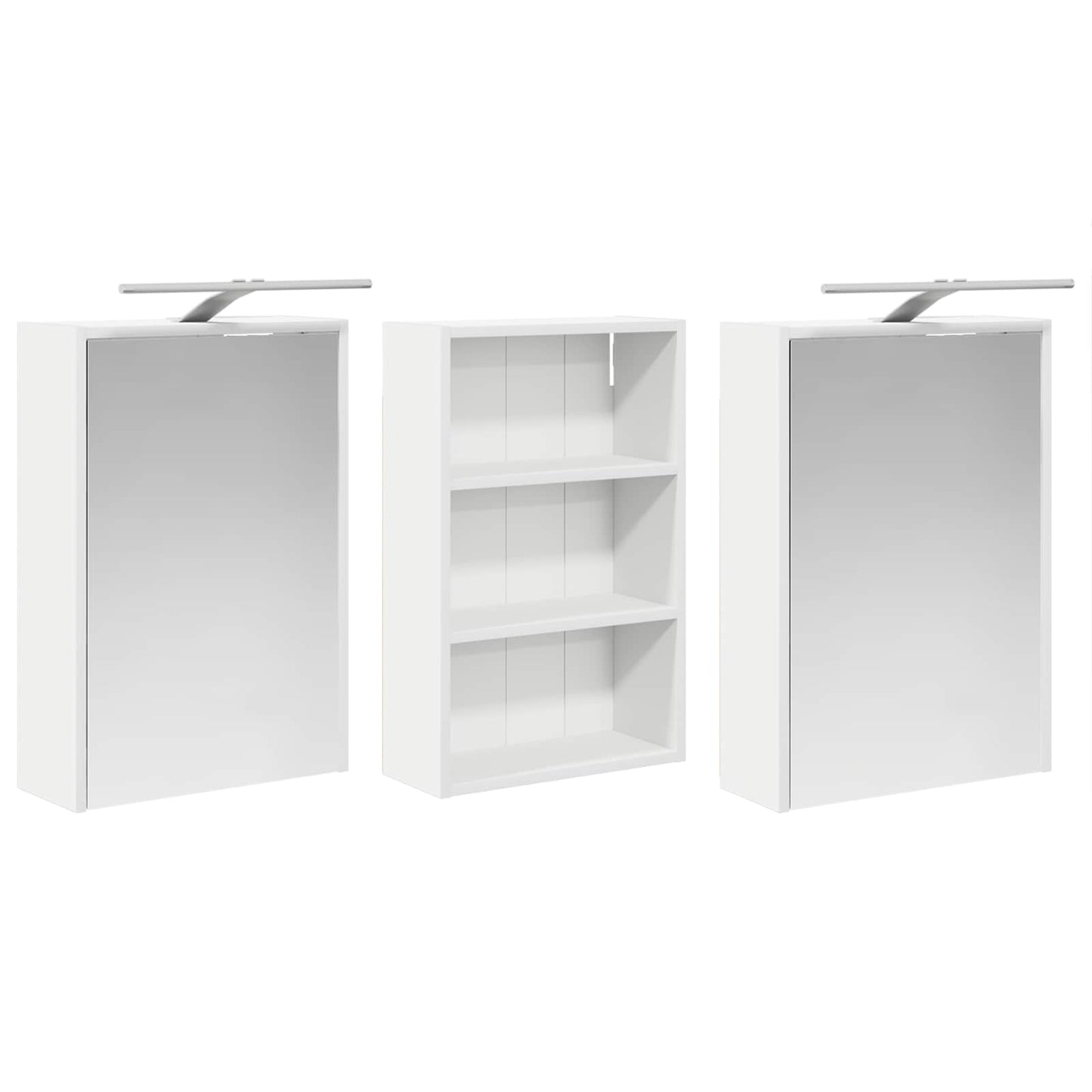 vidaXL Bathroom Cabinet Set 3 pcs 126 x 16 x 62.5 cm Engineered wood