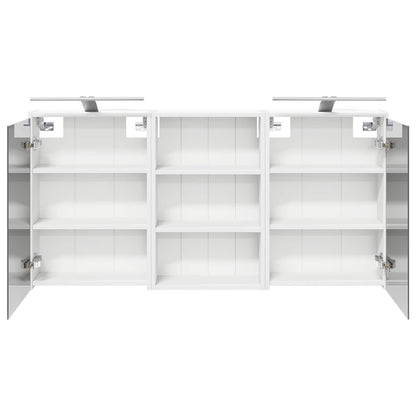 vidaXL Bathroom Cabinet Set 3 pcs 126 x 16 x 62.5 cm Engineered wood