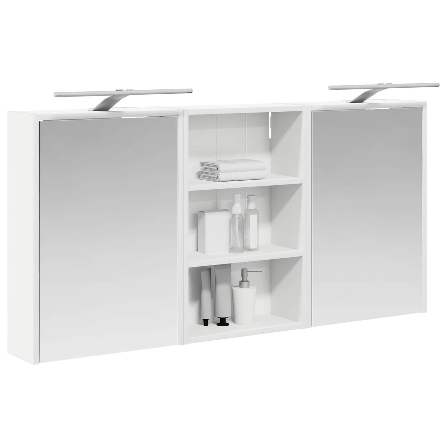 vidaXL Bathroom Cabinet Set 3 pcs 126 x 16 x 62.5 cm Engineered wood