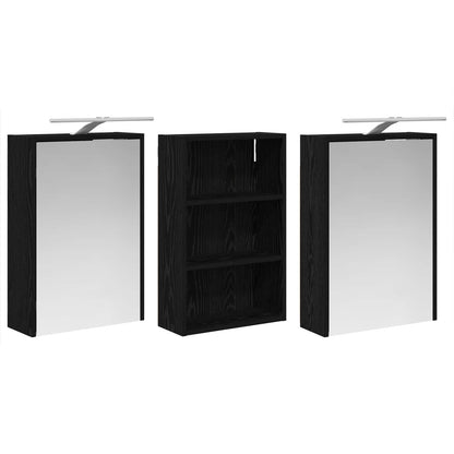 vidaXL Bathroom Cabinet Set 3 pcs 126 x 16 x 62.5 cm Engineered wood