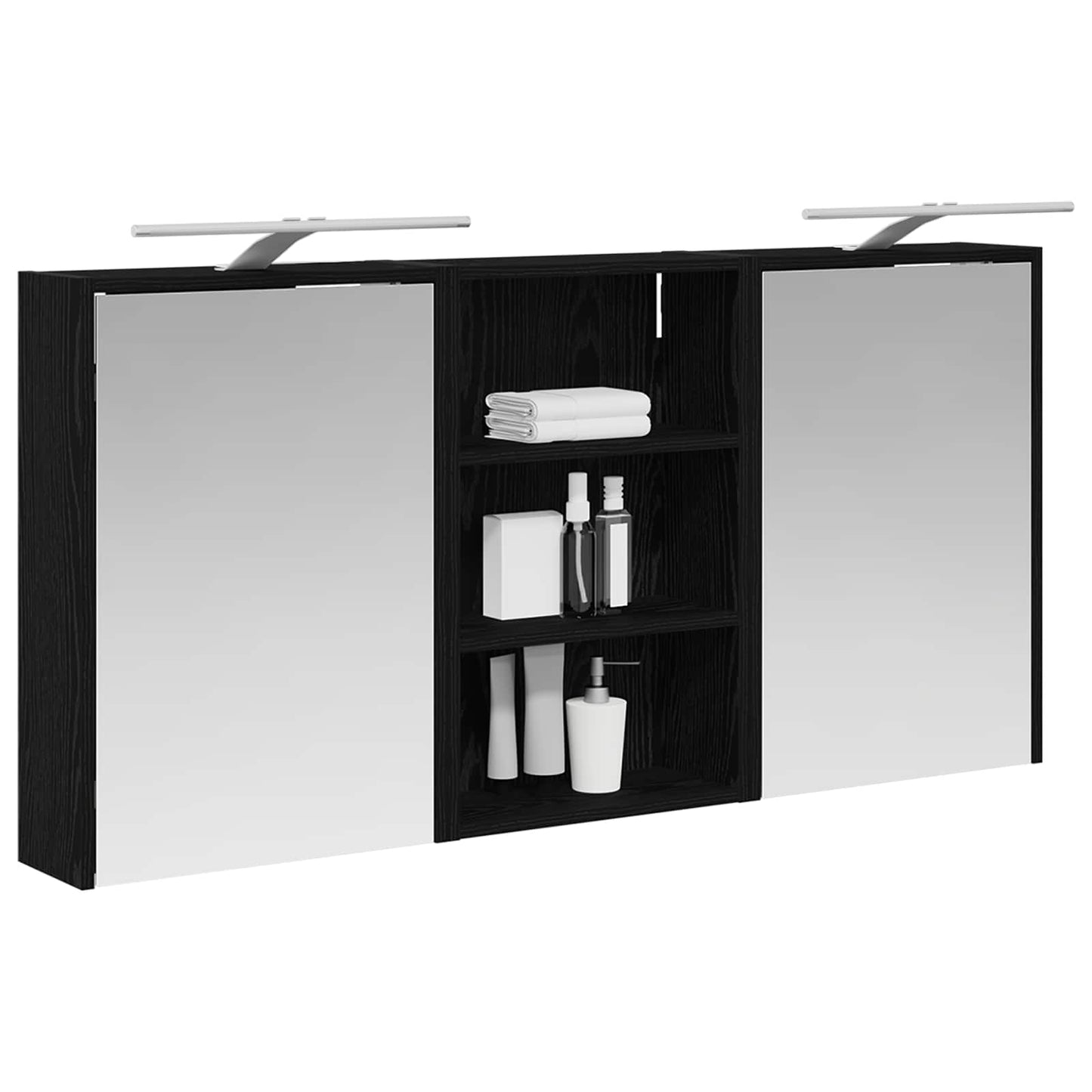 vidaXL Bathroom Cabinet Set 3 pcs 126 x 16 x 62.5 cm Engineered wood