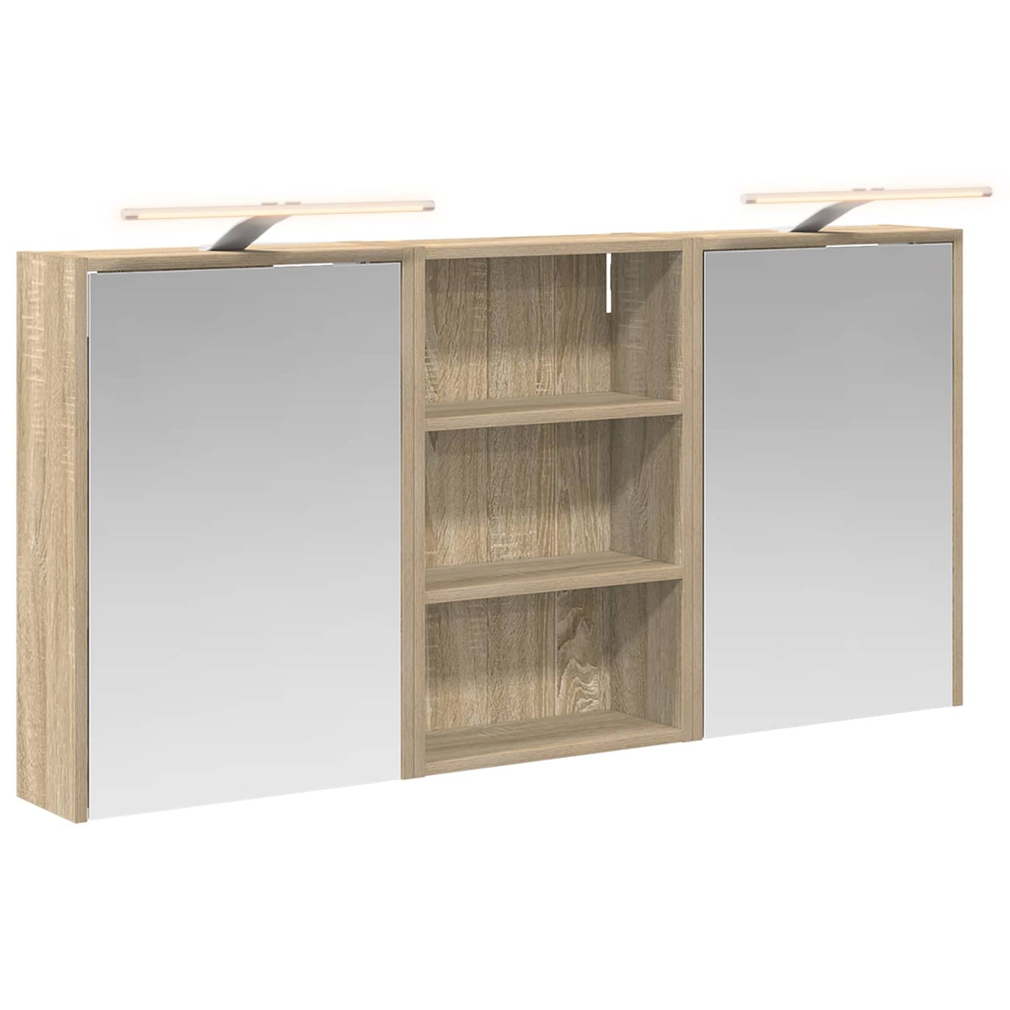 vidaXL Bathroom Cabinet Set 3 pcs 126 x 16 x 62.5 cm Engineered wood