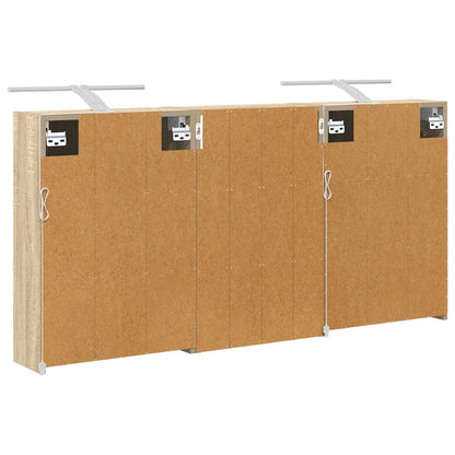 vidaXL Bathroom Cabinet Set 3 pcs 126 x 16 x 62.5 cm Engineered wood