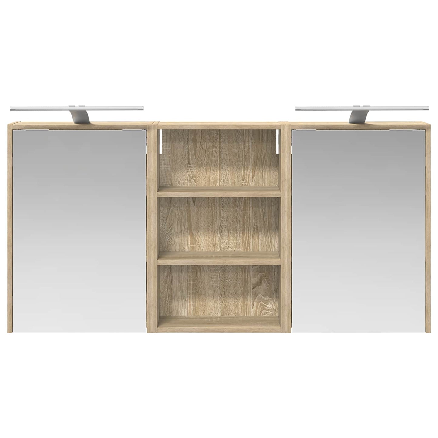 vidaXL Bathroom Cabinet Set 3 pcs 126 x 16 x 62.5 cm Engineered wood