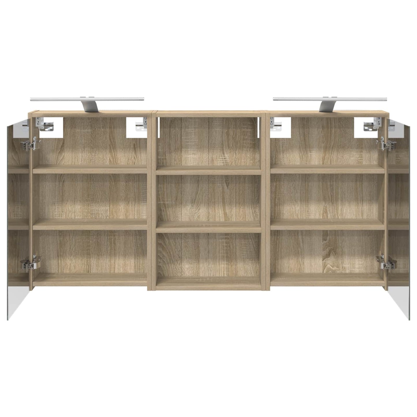 vidaXL Bathroom Cabinet Set 3 pcs 126 x 16 x 62.5 cm Engineered wood