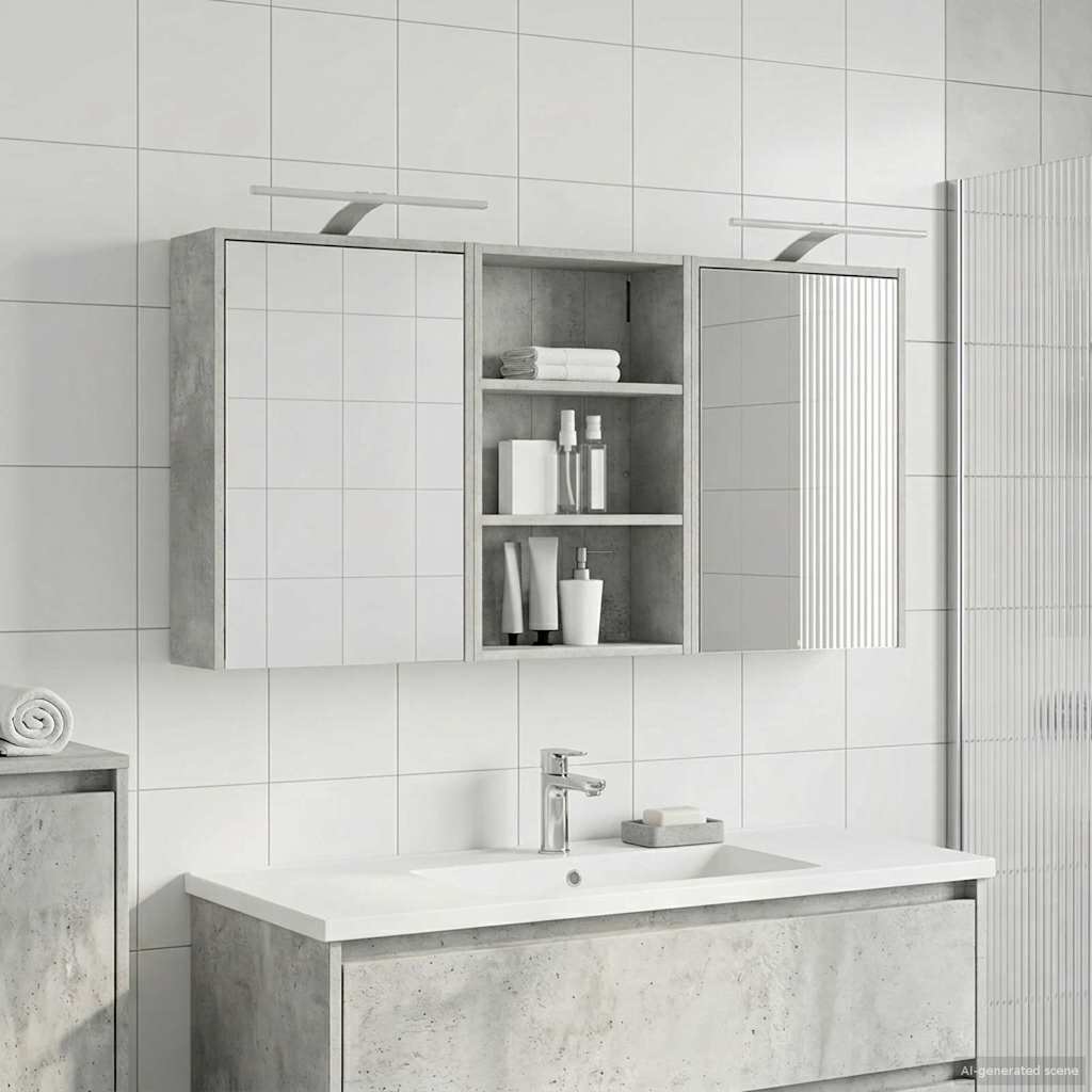 vidaXL Bathroom Cabinet Set 3 pcs 126 x 16 x 62.5 cm Engineered wood