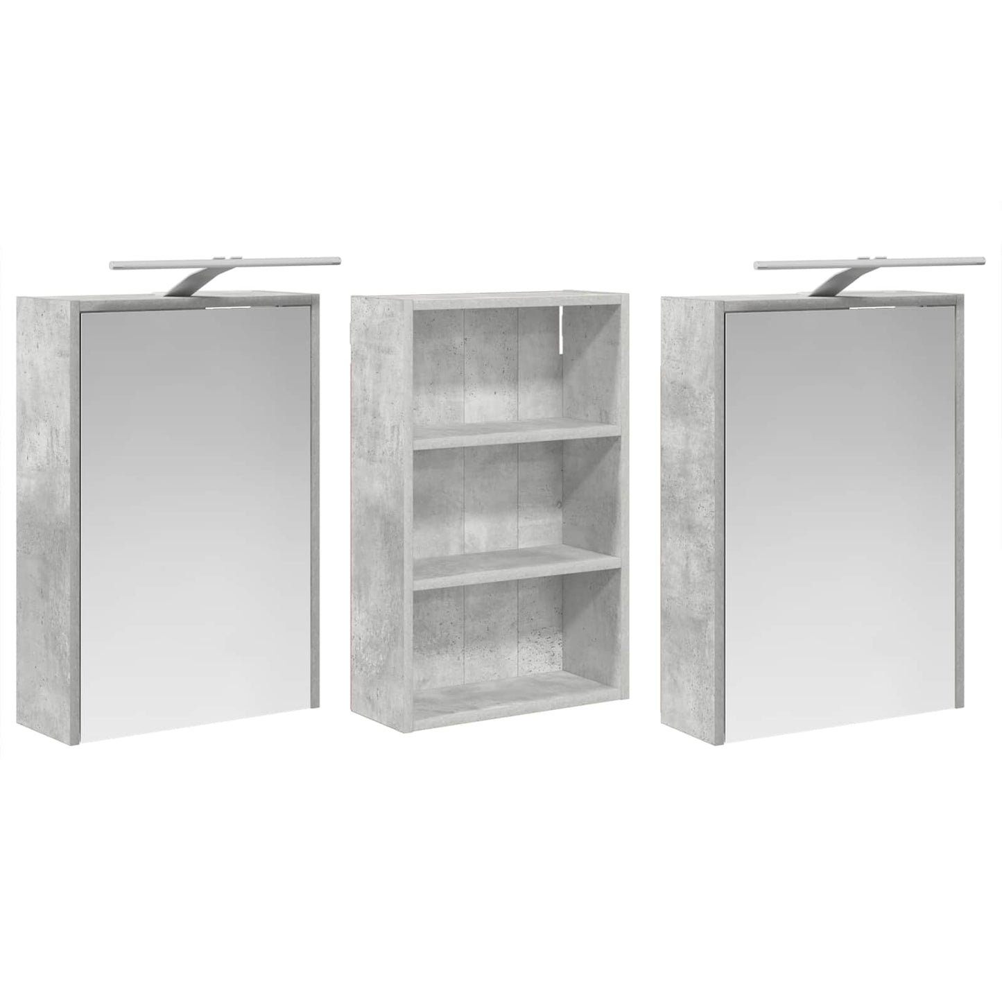 vidaXL Bathroom Cabinet Set 3 pcs 126 x 16 x 62.5 cm Engineered wood