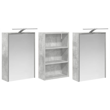 vidaXL Bathroom Cabinet Set 3 pcs 126 x 16 x 62.5 cm Engineered wood
