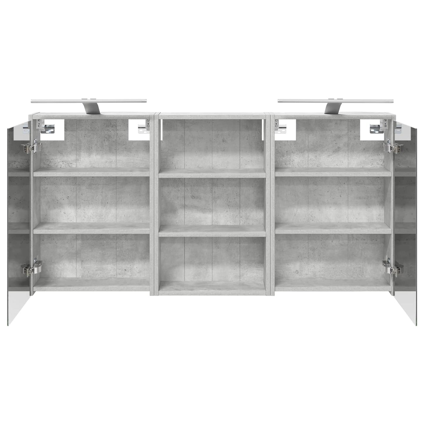 vidaXL Bathroom Cabinet Set 3 pcs 126 x 16 x 62.5 cm Engineered wood