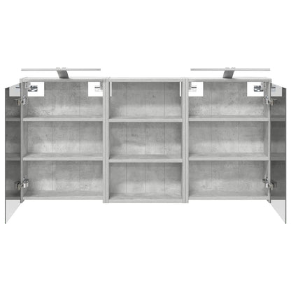 vidaXL Bathroom Cabinet Set 3 pcs 126 x 16 x 62.5 cm Engineered wood